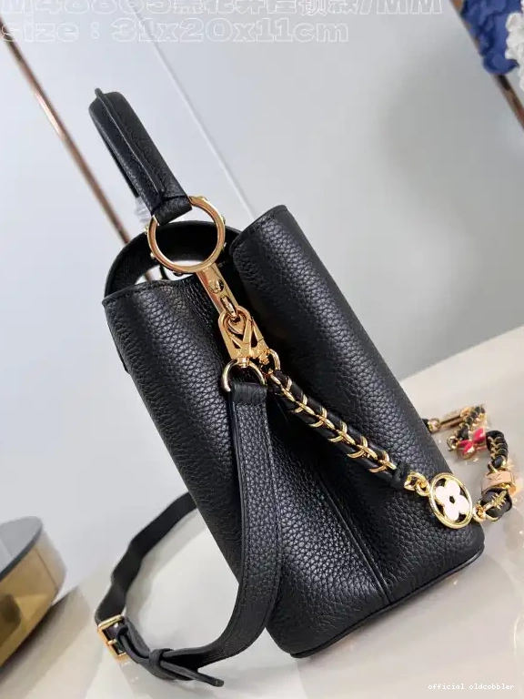 Official oldcobbler BB-31.5*20*11CM VUITTON CAPUCINES LOUIS 0517
